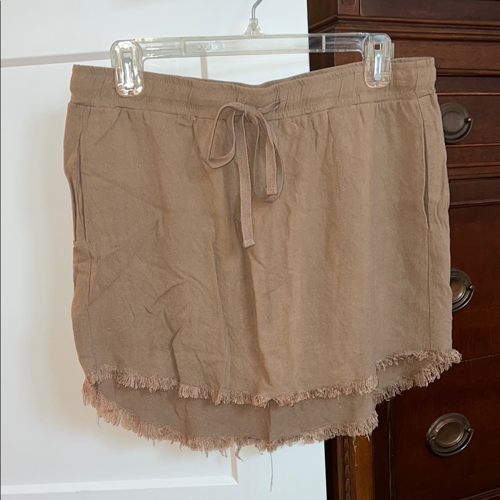 Umgee Frayed Hem Skirt